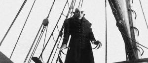 Dr. Malakaj introduces and facilitates discussion of Nosferatu film screening at Roedde House Museum