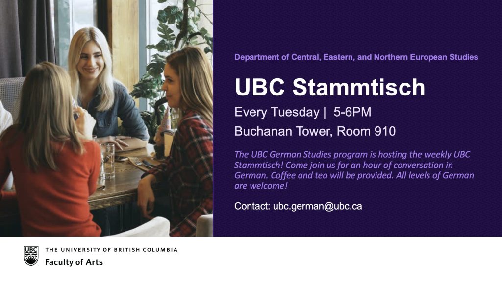 UBC Stammtisch Department of Central Eastern and Northern